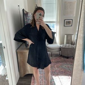 Victoria’s Secret Black Silk Robe